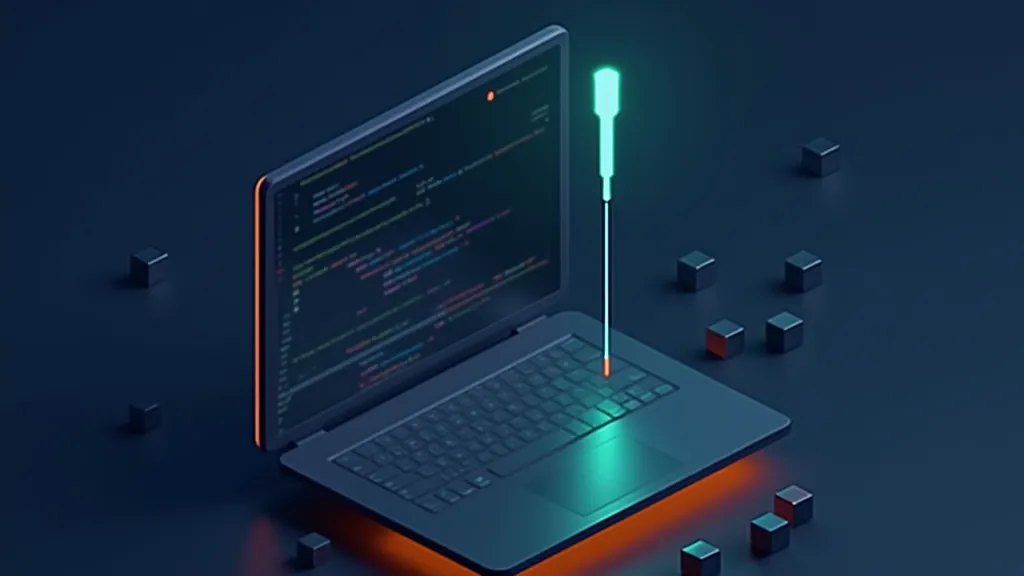 Floating editor panels linked by a light beam to a server tower, representing Cursor connected to an API
